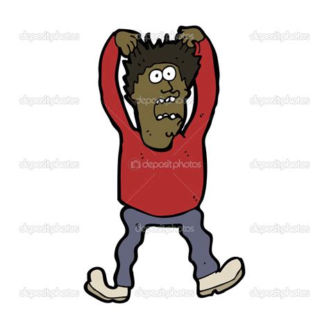 Man Tearing Out Hair Cartoon Stock Illustration By ©lineartestpilot
