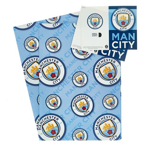 Buy Manchester City Fc T Wrap 2 Sheets And 2 Tags For Gbp 179