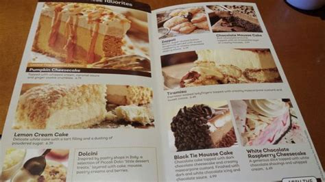 Be sure to ask your server about the seasonal olive garden dessert menu which often features creamy cheesecake and tiramisu. Dessert menu - Picture of Olive Garden, South Jordan ...