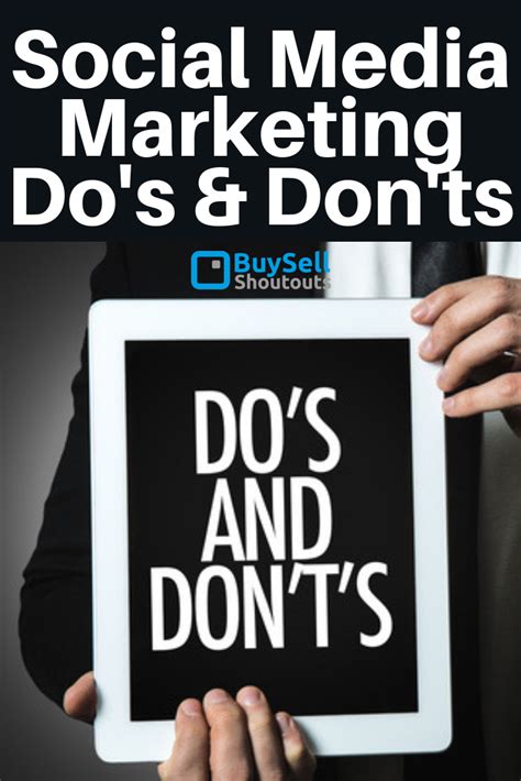 Social Media Marketing Dos And Donts Buysellshoutouts Marketing