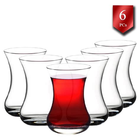 pasabahce turkish tea glasses set of 6 authentic turkey tea cups set for 6 middle eastern tea