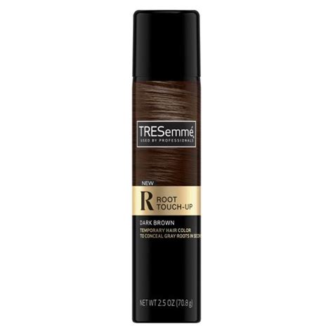 If you're not sure you're ready to commit to gray hair permanently, perhaps you can test the waters for a day. TRESemm Root Touch - Up Temporary Hair Color Spray - Dark ...