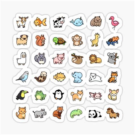 Tienda De Littlemandyart Redbubble In 2021 Animal Stickers Cute