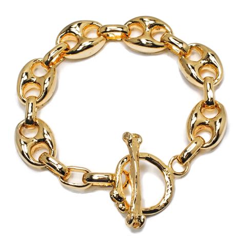 Gucci Link Bracelet In 14k Gold Plated Bronze — Michael Raymond Jewelry