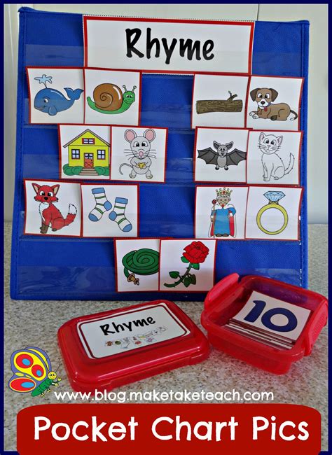 This includes recognizing words that rhyme, deciding whether words begin or end with the same sounds, understanding that syllables and sounds can be manipulated to create new words, and separating words into syllables and into their individual sounds. Pocket Chart Pictures. Over 200 colorful pictures for ...