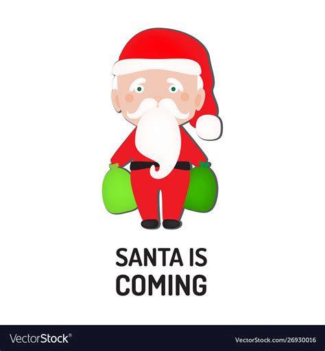 Cute Sad Santa Claus Royalty Free Vector Image