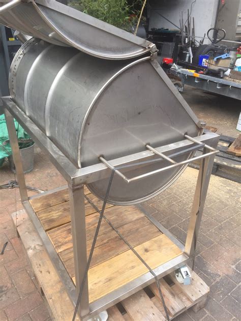 High Grade Professional Stainless Steel Oil Drum Jerk Pan Bbqs Barrel