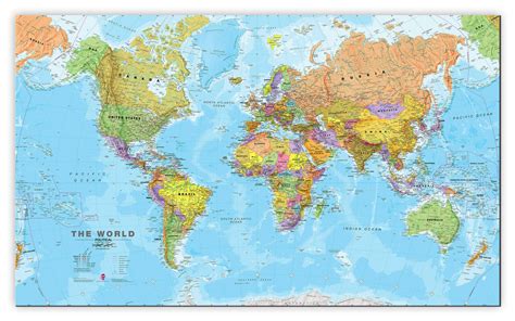Large World Wall Map By The Future Mapping Company Map Decor Wall