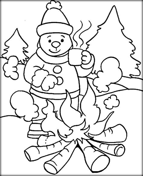 Preschool Winter Coloring Pages Printable Coloring Pages