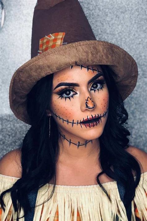 45 Scarecrow Makeup Ideas For Halloween Stayglam Ideias De Maquiagem Assustadoras Maquiagem