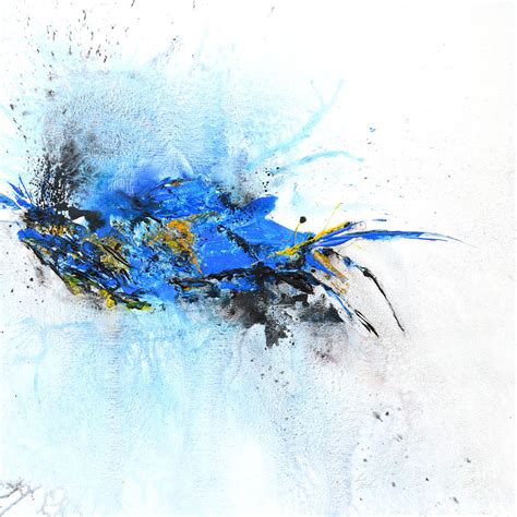 Magical Blue 1 Abstract Art Painting By Ismeta Gruenwald