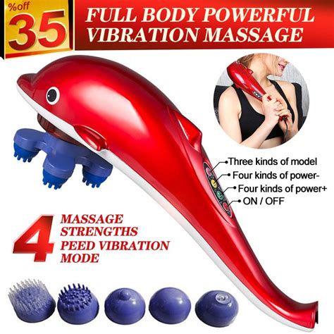 electric dolphin massager back massage hammer vibration infrared stick roller cervical body