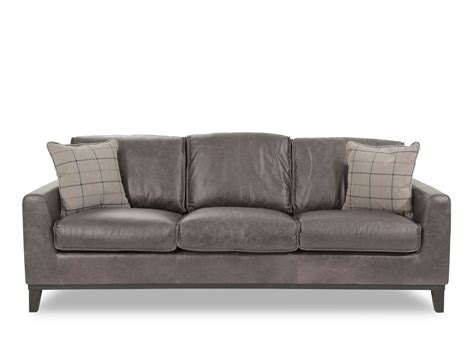 Casual Leather Sofa In Gray Mathis Brothers Furniture
