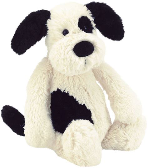 Jellycat Bashful Black And Cream Puppy Large 14 Puppy Soft Toy Soft
