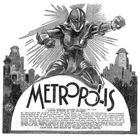 Metropolis 1927 Newspaper Advertisement Metropolis Metropolis