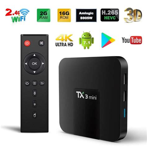 Tanix Tx3 Mini Android 81 Tv Box Amlogic S905w Quad Core 1gb2gb Ram