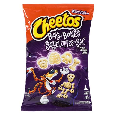 Cheetos Bag Of Bones White Cheddar Cheese Flavoured Snacks 180 G
