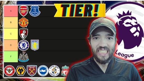 your premier league teams season ranked tier list youtube