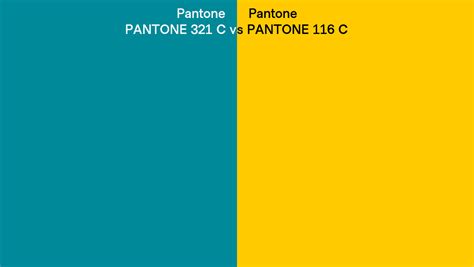 Pantone 321 C Vs Pantone 116 C Side By Side Comparison