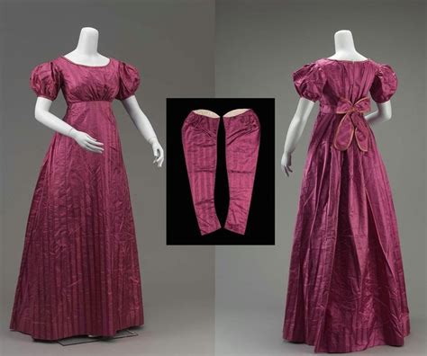 1820s Gown With Detachable Sleeves For Summer And Winter Weather