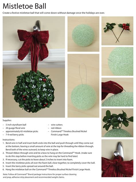 This Diy Mistletoe Ball Is Simple To Make And Easy To Hang Up Just