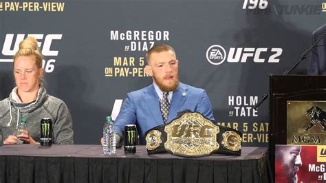 ufc 196 conor mcgregor post press conference highlight youtube