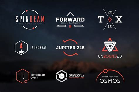 10 Futuristic Logos Pack By Fortyfive On Creativemarket Logo Design