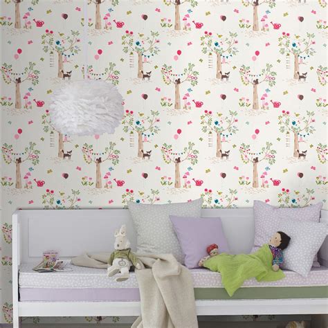 Woodland Animals Wallpaper And Borders Bedroom And Nursery Sand