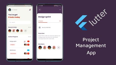 Flutter Ui Project Management App Design Protorix Code Youtube