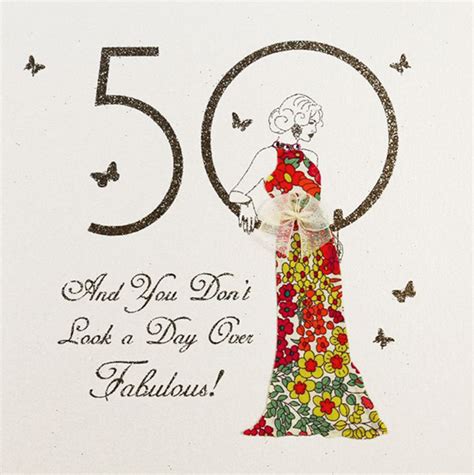 you don t look a day over fabulous happy birthday 50 malarkey cards
