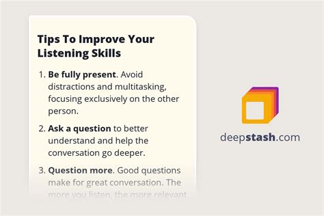 Tips To Improve Your Listening Skills Deepstash