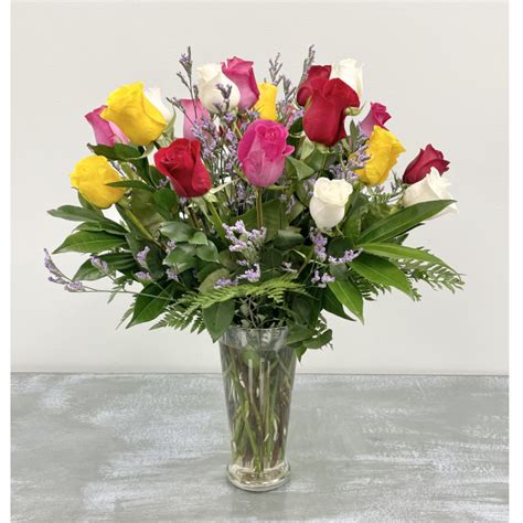 Two Dozen Premium Mixed Colors Roses Hilly Fields Florist