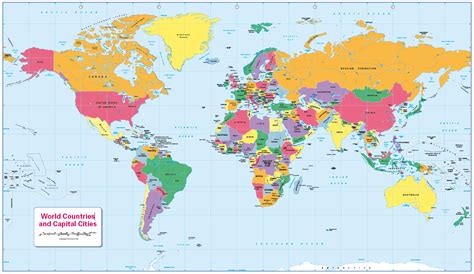 Map Of The World With Countries And Cities