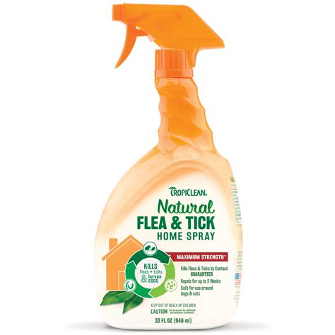The citrus in lemon juice kills and repels fleas. Tropiclean Natural Flea & Tick Home Spray | Petco