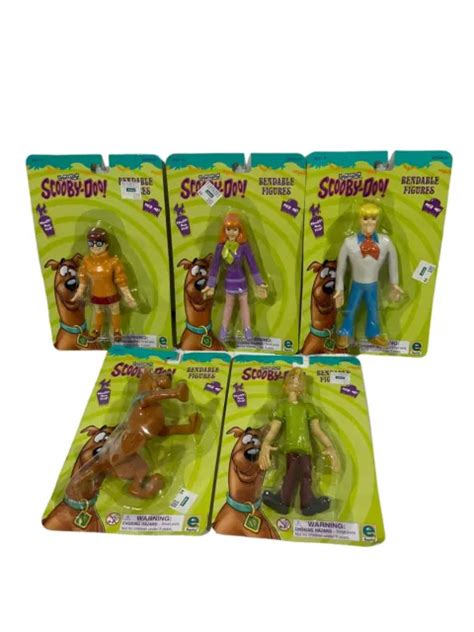 SCOOBY DOO FIGURES Lot Bendable Equity NOS NEW Shaggy Fred Velma Daphne PicClick