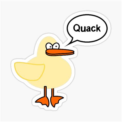 Duck Quack Sticker For Sale By Eclipse35 Redbubble