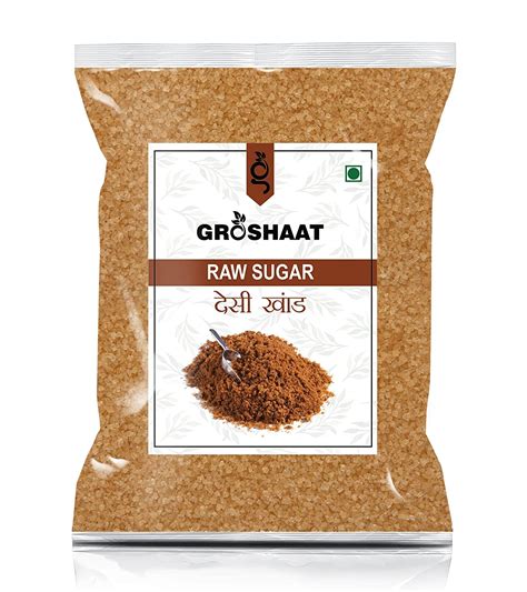 Groshaat Desi Khand Raw Sugar 1kg Pack Of 1 Processed Organically