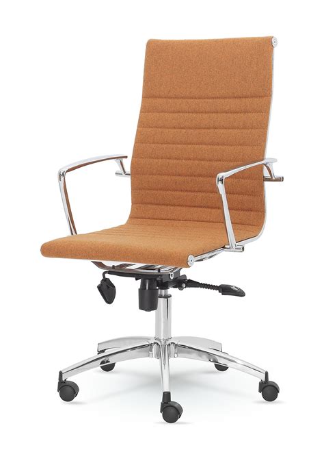 It is on a silver tone base with five legs. Dynamic High-Back Fabric Executive Swivel Office Desk Home ...