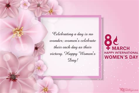 Write Wishes On International Womens Day Greeting Card Images Ladies
