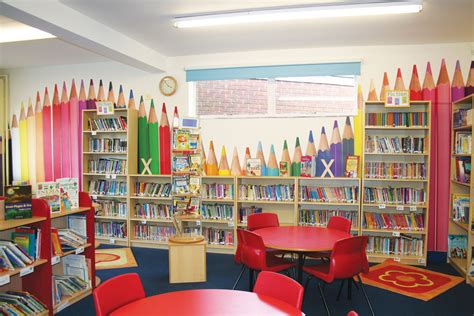 Bowden Primary School Library Pencils Feature Wall School