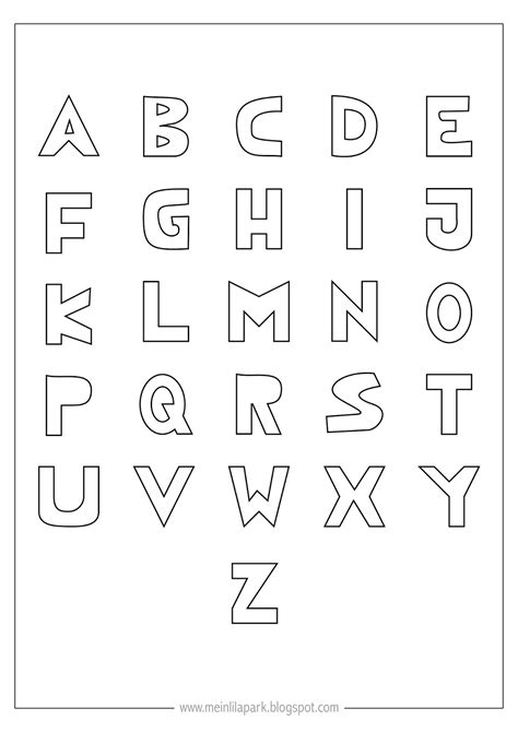 Free uppercase colored alphabet letter charts in pdf printable format. Free printable coloring alphabet letters - ausdruckbares Ausmal-Alphabet - freebie | MeinLilaPark