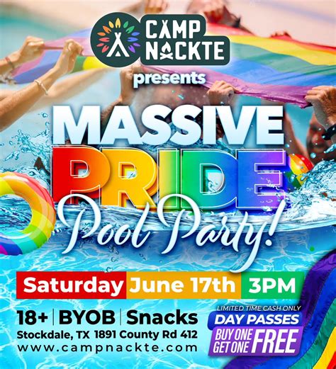 Will On Twitter Camp Nackte Is Throwing A Pride Pool Party Nude