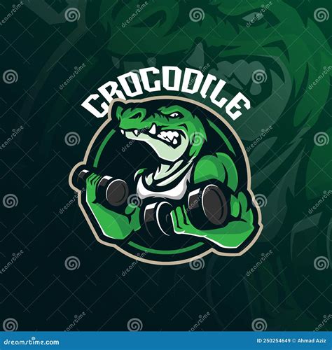 Crocodile Mascot Logo Design Vector With Modern Illustration Concept