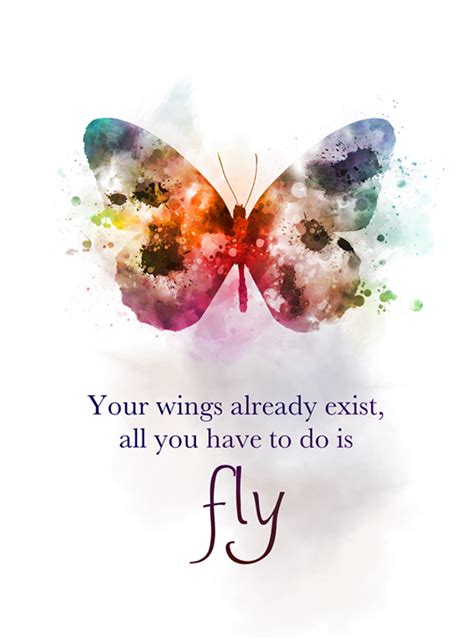 Butterfly Quote Art Print Your Wings Already Exist All You Have To Do