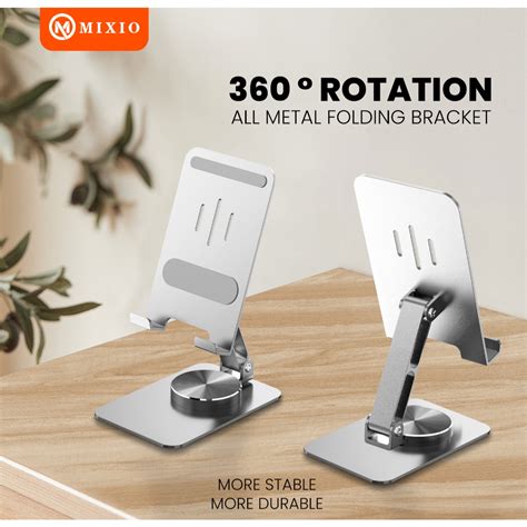 Jual Mixio Zm Metal Rotating Foldable Phone Stand Holder Dudukan Hp