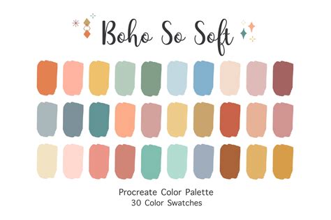 Soft Boho Procreate Color Palette Color Swatches Earthy Etsy My Xxx