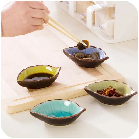 2pcs Japanes Style Ceramic Seasoning Dish Dinner Plates For Sushi