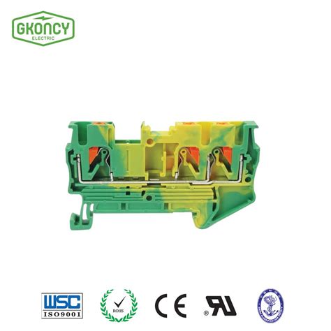 Jwd Feed Through Grounding One In Two Out Wiring Dinrail Terminal Blocks Jwd2 4nz1 2pe