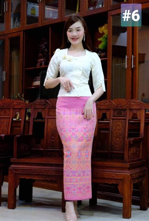 Beautiful Traditional Laos Dress Lao Silk Blouse With Hand Etsy