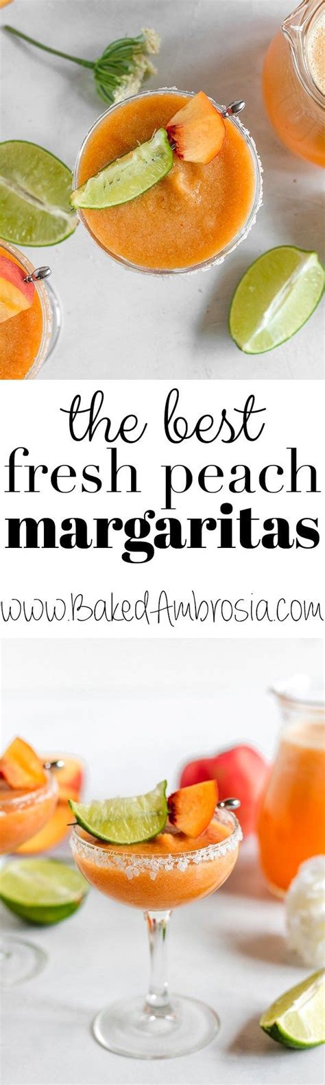 The Best Fresh Peach Margaritas Recipe Peach Margarita Delicious